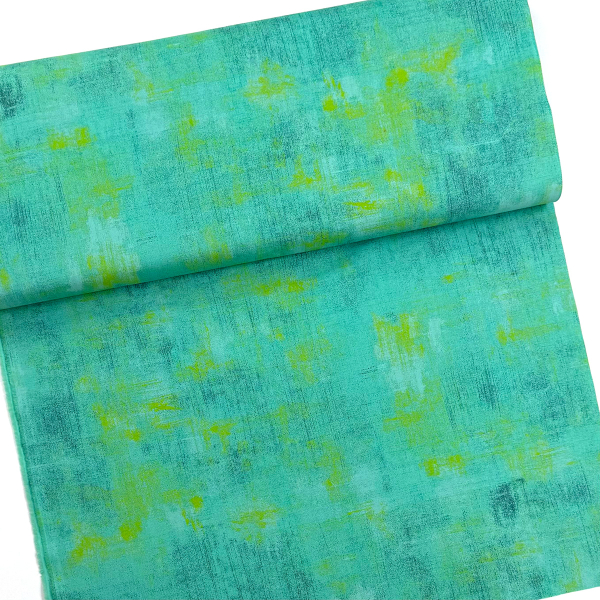 Stoff ST10188 Baumwolle Webware unelastisch - dunkelblau mit hellblauem & goldenem Vintage Effekt